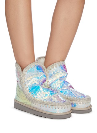 Figure View - Click To Enlarge - MOU - 'Eskimo 18 Short' iridescent winter boots