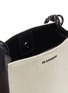 Detail View - Click To Enlarge - JIL SANDER - 'Tangle' braided leather shoulder strap canvas small crossbody bag
