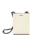 Main View - Click To Enlarge - JIL SANDER - 'Tangle' braided leather shoulder strap canvas small crossbody bag