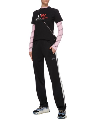 Figure View - Click To Enlarge - BALENCIAGA - Stripe outseam tracksuit pants