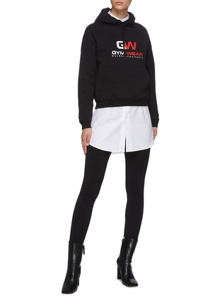 Figure View - Click To Enlarge - BALENCIAGA - 'Gym Wear' slogan print hoodie