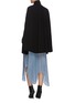 Back View - Click To Enlarge - BALENCIAGA - Pleated scarf blouse