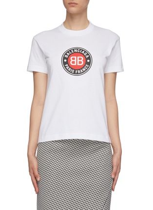 Main View - Click To Enlarge - BALENCIAGA - BB logo patch T-shirt