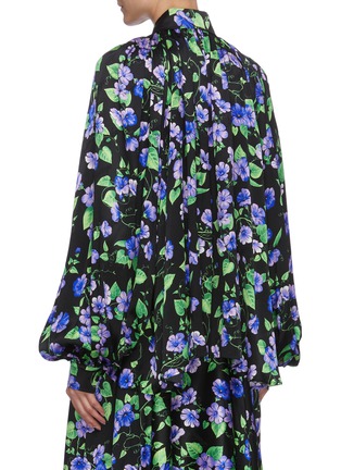 Back View - Click To Enlarge - BALENCIAGA - Floral print bell sleeve blouse