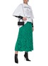 Figure View - Click To Enlarge - BALENCIAGA - Polka Dot Pleated Skirt