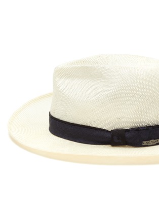 Detail View - Click To Enlarge - MOSSANT - Ribbon embellished Panama hat