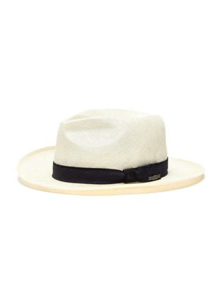 Main View - Click To Enlarge - MOSSANT - Ribbon embellished Panama hat