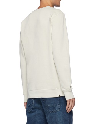 Back View - Click To Enlarge - DENHAM - Logo Appliqué Cotton Sweatshirt
