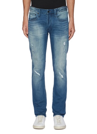Main View - Click To Enlarge - DENHAM - Razor' Distressed Slim Fit Jeans