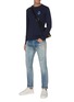 Figure View - Click To Enlarge - DENHAM - Razor' Slim Fit Rip Jeans