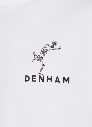  - DENHAM - Harrow' skeleton print patch logo graphic back T-shirt