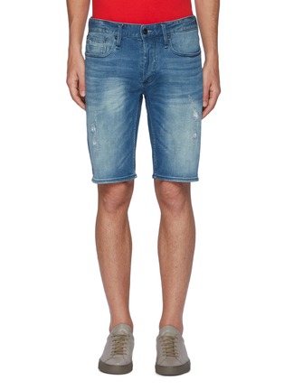 Main View - Click To Enlarge - DENHAM - Razor' Distressed Slim Fit Shorts