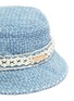 Detail View - Click To Enlarge - LAURENCE & CHICO - Pearl embellished small denim bucket hat