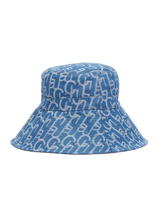Figure View - Click To Enlarge - LAURENCE & CHICO - Monogram print wide brim denim bucket hat