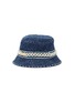 Figure View - Click To Enlarge - LAURENCE & CHICO - Pearl embellished small denim bucket hat