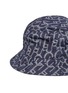 Detail View - Click To Enlarge - LAURENCE & CHICO - Monogram print flat top denim bucket hat