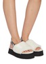 Figure View - Click To Enlarge - UGG - 'Disco Slide' Slingback Single Band Fur Platform Sandals
