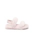 Main View - Click To Enlarge - UGG - 'Oh Yeah' Kids Slingback Double Band Fur Platform Sandals