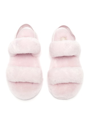Figure View - Click To Enlarge - UGG - 'Oh Yeah' Kids Slingback Double Band Fur Platform Sandals