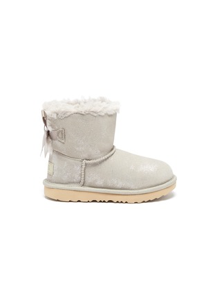 Main View - Click To Enlarge - UGG - 'Mini Bailey Bow II Shimmer' Kids Winter Ankle Boots