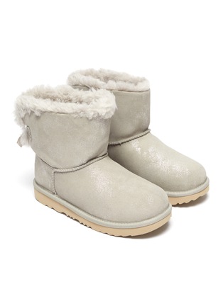 Figure View - Click To Enlarge - UGG - 'Mini Bailey Bow II Shimmer' Toddler Winter Ankle Boots