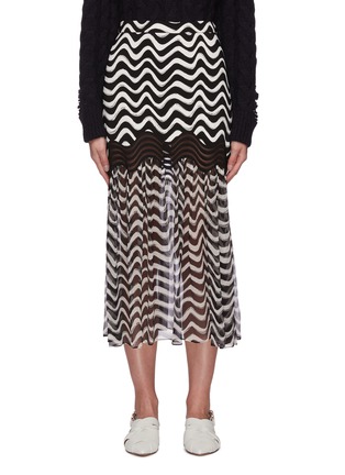 Main View - Click To Enlarge - STELLA MCCARTNEY - 'Natalia' wave print skirt