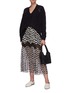 Figure View - Click To Enlarge - STELLA MCCARTNEY - Distressed V-neck cable knit sweater