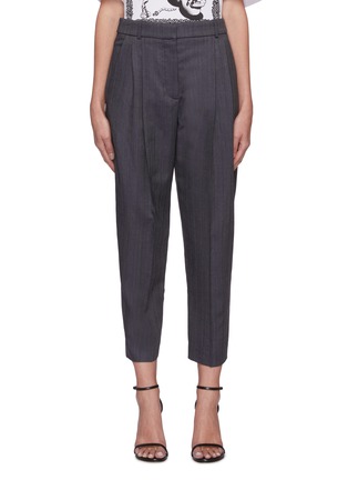 Main View - Click To Enlarge - STELLA MCCARTNEY - 'Dawson' pleated crop tailored pants