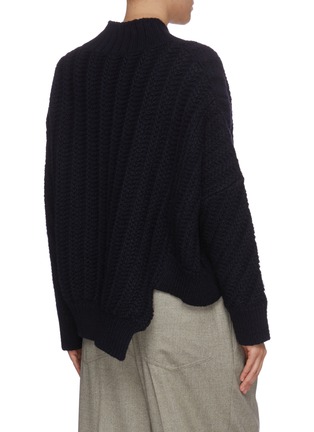 Back View - Click To Enlarge - STELLA MCCARTNEY - Herringbone stitch V-neck sweater