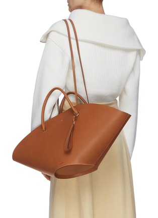 Front View - Click To Enlarge - JIL SANDER - 'Sombrero' mid leather shoulder bag