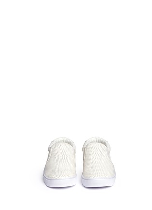 Front View - Click To Enlarge - AKID - 'Liv' perforated kids slip-ons