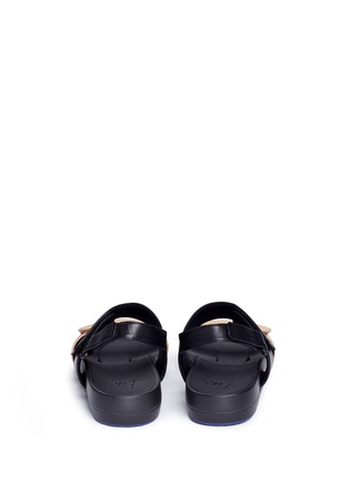 Back View - Click To Enlarge - FIGS BY FIGUEROA - Figulous' colourblock leather hinged slingback sandals