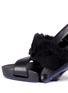 Detail View - Click To Enlarge - FIGS BY FIGUEROA - 'Figulous' leather and fur hinged slingback sandals