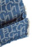 Detail View - Click To Enlarge - LAURENCE & CHICO - Pearl top handle monogram frayed detail denim mini bag