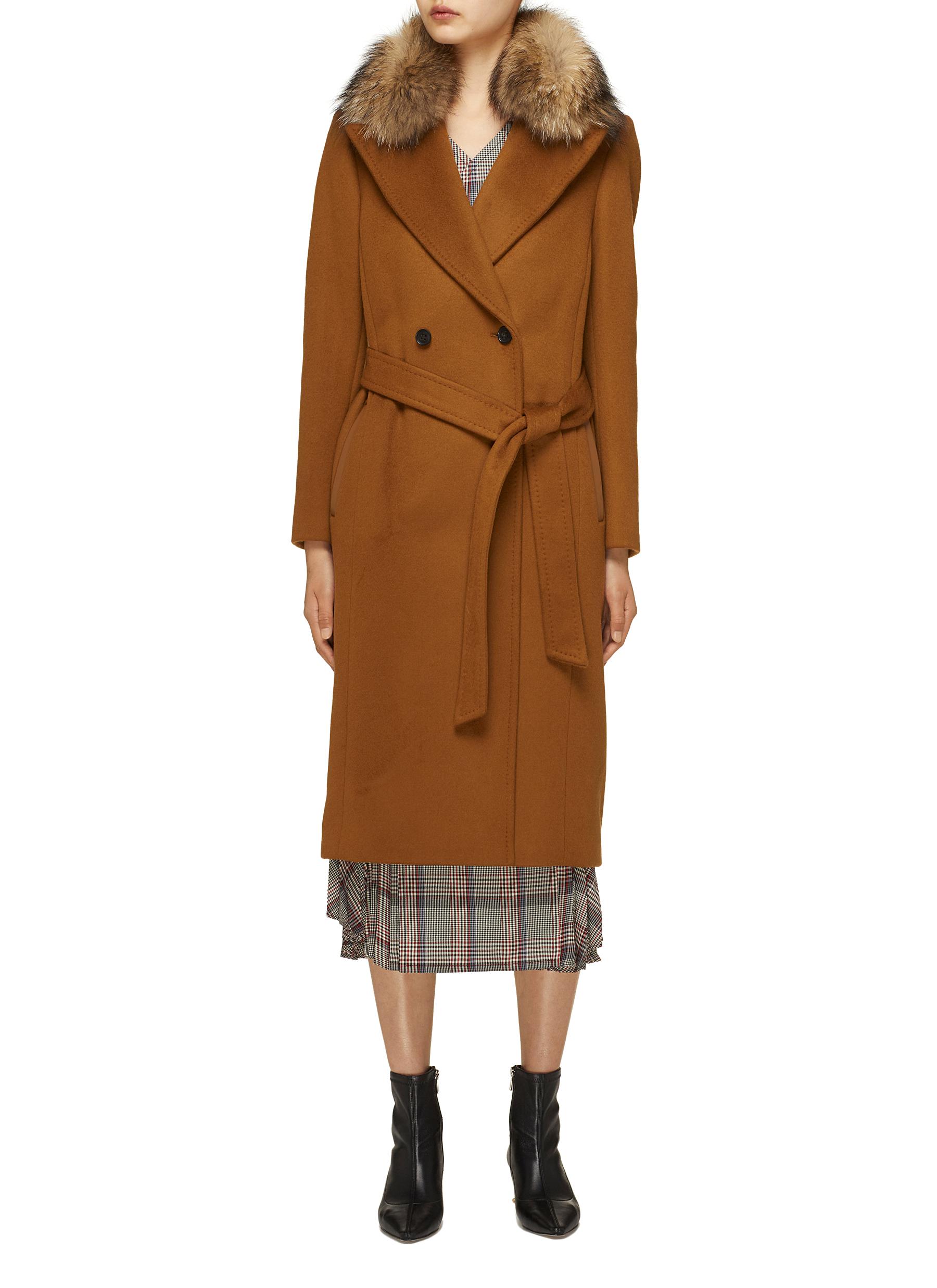 Mackage wool coat with fur best sale