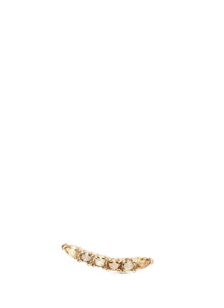Main View - Click To Enlarge - XIAO WANG - 'Stardust' diamond 14k yellow gold single climber earring