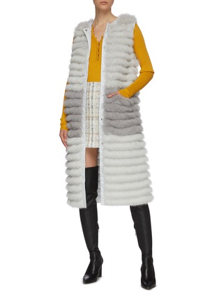 Figure View - Click To Enlarge - GEMMI - Reversible fox fur vest