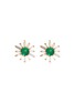 Main View - Click To Enlarge - SUZANNE KALAN - Diamond emerald 18k gold earrings