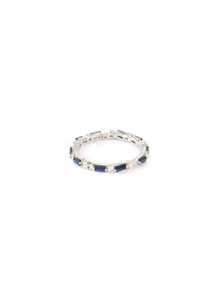 Main View - Click To Enlarge - SUZANNE KALAN - 'Fireworks' diamond sapphire 18k white gold ring