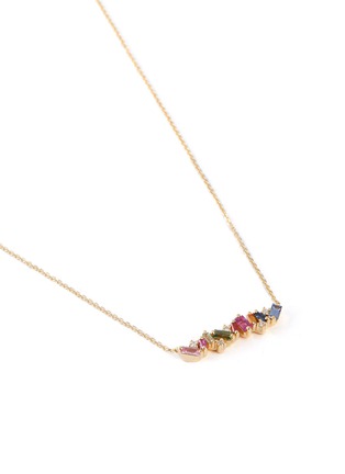 Figure View - Click To Enlarge - SUZANNE KALAN - 'Rainbow' diamond sapphire 18k gold necklace