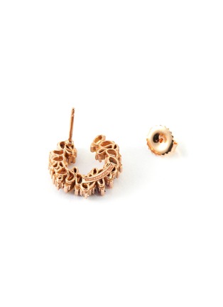 Detail View - Click To Enlarge - SUZANNE KALAN - 'Fireworks' diamond sapphire 18k rose gold hoop earrings