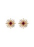 Main View - Click To Enlarge - SUZANNE KALAN - Diamond ruby 18k gold earrings