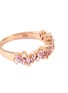 Detail View - Click To Enlarge - SUZANNE KALAN - 'Fireworks Bliss' diamond sapphire 18k rose gold half eternity ring