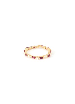 Main View - Click To Enlarge - SUZANNE KALAN - 'Fireworks' diamond ruby 18k gold ring