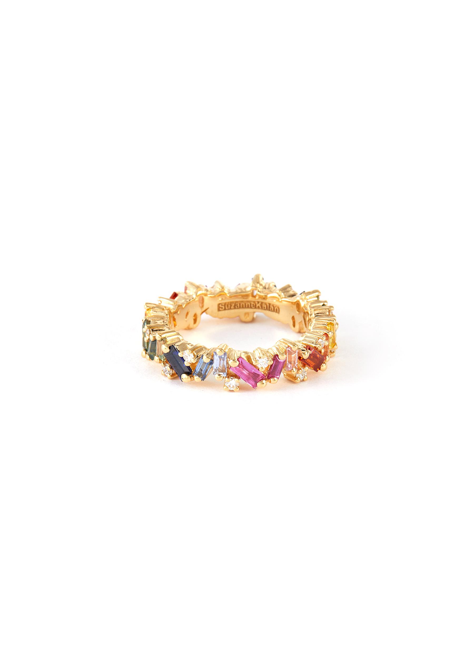 ’Frenzy’ diamond sapphire 18k gold eternity ring