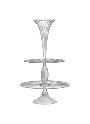 Main View - Click To Enlarge - PETERSHAM NURSERIES - Two Tier Hand Blown Cake Stand