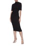 Figure View - Click To Enlarge - ACLER - Parkfield' Asymmetric High Neck Ruch Midi Dress