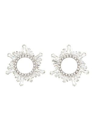 Main View - Click To Enlarge - AMINA MUADDI - Begum' crystal embellished disk earrings