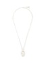 Main View - Click To Enlarge - HATTON LABS - White topaz studded carabiner necklace