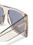 Detail View - Click To Enlarge - MAGDA BUTRYM - x Linda Farrow Crystal embellishment thick acetate frame square sunglasses